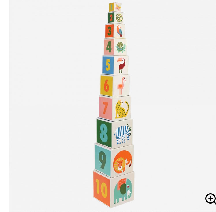 Stacking blocks with numbers - Wild Wonders – Cloth & Clay