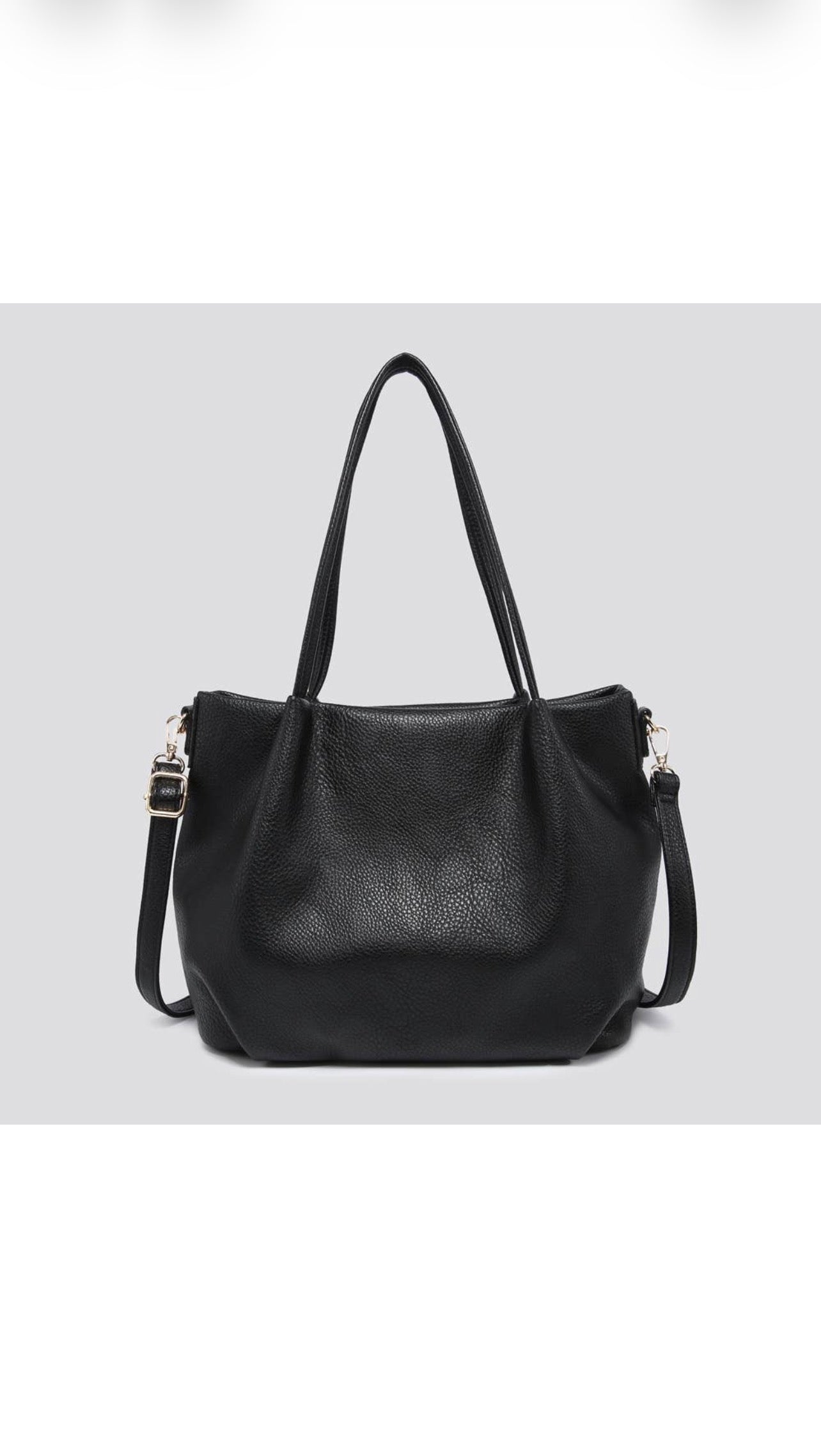 Black Faux Leather Tote Bag/Shopper – Cloth & Clay